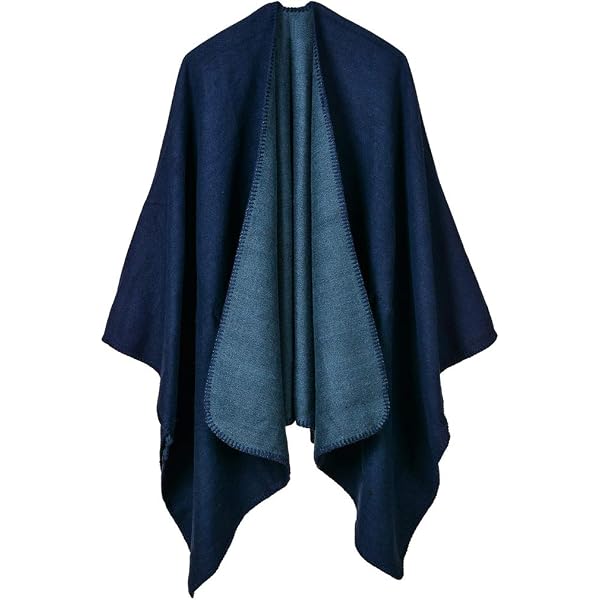 Châle 100 % Laine Mérinos Ailaile – Poncho Cape Tassel Beige – Chaud & Élégant Automne Hiver Femme