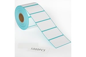 FUNGLAM Etiqueta autoadhesiva azul 1 rollo 1000 etiqueta autoadhesiva caliente de 40 x 30 mm etiqueta autoadhesiva ampliamente utilizada en el supermercado de oficinas kichten del hogar