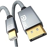 Mini DisplayPort auf DisplayPort 1.4 Kabel, Mini DP 1.4 auf DP 8K, 8K60Hz 5K120Hz 4K144Hz 4K120Hz 2K240Hz, HDR G-Sync FreeSyn