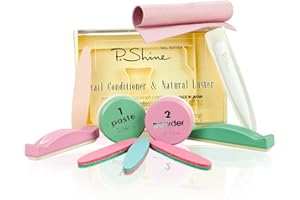 P-shine Kit de manucure japonaise professionnel avec soin et instructions (français non garanti) pour les ongles endommagés