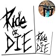 Ride or Die Sticker MTB Downhill Enduro Decal BMX Motocross Mountain Bike Frame Fun Car Slap Funny Helmet Laptop Fridge Toolbox JDM E-BIKE XC Dirt Jump Gravel Fat Bike Trails skateboard Laptop (White)