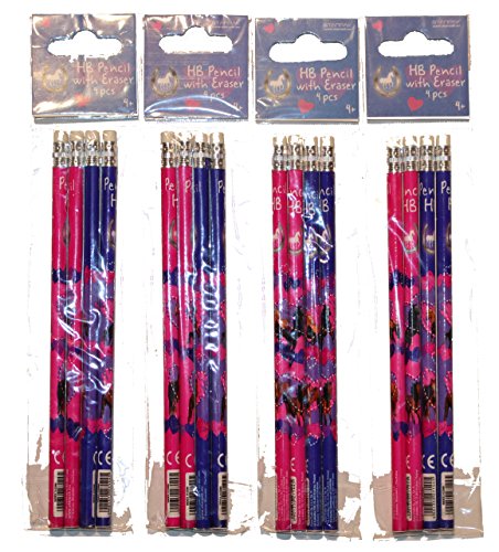 4 Packungen I Love Horse Pferde Bleistift und Radiergummi 4 teiliges Set Mitgebsel