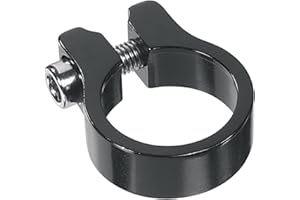 cyclingcolors Collier de serrage de tige de selle Aluminium à visser fixation tube vélo vtt route ville cycle universel, diamètre 28.6 mm (noir)