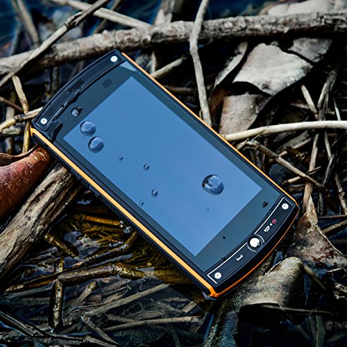 toughgear â„¢Â â€“Â Edge Smartphone (Display Touch da 4,5Â pollici (11.4Â cm), Android 4.4.2, 16Â GB di memoria, 13,0Â Mega Pixel Fotocamera, Dual SIM, 4Â G LTE sbloccato, impermeabile, resistente alla polvere, urti e cadute) Arancione