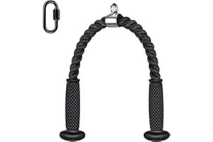 ‎KIPIKA Kipika Trizepsseil, Kabelmaschinen-Befestigungen, Seilzugsystem, Fitnessstudio, Robustes Nylonseil mit weichen Gummi-Enden