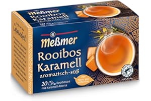‎MEßMER Meßmer Rooibos-Karamell Tee | aromatisiert | 20 Teebeutel | Vegan | Glutenfrei | Laktosefrei | Von Natur aus koffeinfrei