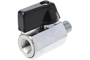 Ocobudbxw 1/8" Brass Mini Ball Valve 1/8" BSP Male To Female Good Sealed Air Compressor Hose Accessories Control Valve for Air Oil Water