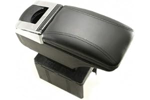 Mittelarmlehne Armlehne Universal Konsole Mittelkonsole Kunstleder Aufbewahrungsbox Schwarz Autohobby