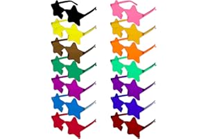 Annyswit 14 Pcs Star Shaped Sunglasses Multipack 9 Colors Love Star Party Glasses Coloured Funky Rimless Glasses for Men Women Birthday Festival Party Cosplay Costume Supplies Hippie