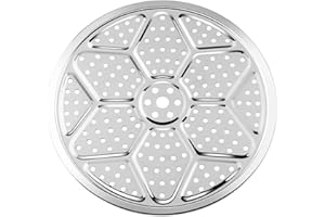CUSROS Grille de cuisson vapeur ronde en acier inoxydable, autocuiseur, insert de marmite, grille d'assiettes vapeur, cuisson du pain toast, salade, nettoyage facile, 34 cm