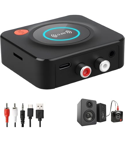 Ricevitore Bluetooth Per HiFi E Altoparlanti Con NFC, AUX/RCA E Slot TF - Adattatore Audio Wireless - 3