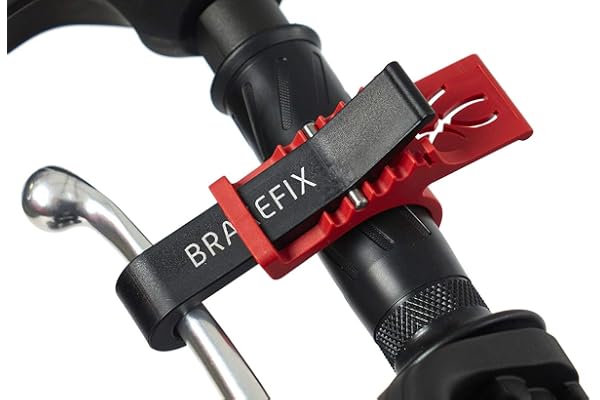 Acebikes Poignées de moto Verrouillage mécatronique Acier allié, Acier au carbone Noir Rouge Moderne L 10.01 cm x 3 cm x 10.01 cm Bloqueur de frein à main pour les modèles de moto indiqués
