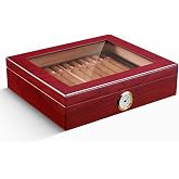 Red Glass Humidor Cigar Box Rc06kr