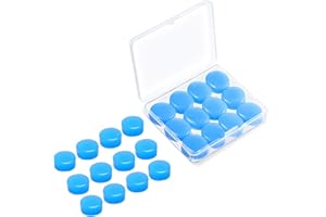 TingDongWei 6 Pares Tapones Oidos Ruido Dormir, Tapones Oidos Silicona Reutilizables, Viajar, Moldeables, Reducen el Ruido(Azul)