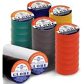FEYZAYAPI Globe Izole Elektrik Bandı Globe Plastik Izole Elektrik Bandı 5 adet (KIRMIZI,SARI,SİYAH,BEYAZ) (SARI)