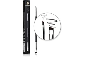 EIGSHOW Eyebrow Brush & Eyeliner Brush, Double Ended Makeup Brush, Angled Eyebrow Brush, Ultra Fine Eyeliner Brush(D104)