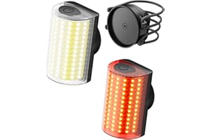 SHAPEHEART Innovation française, lumière Velo magnetique panoramique. Lampe Velo antivol et Rechargeable USBC, eclairage Velo 270 lumens, 6 Modes et +20h d'autonomie. Feu Avant Velo Etanche