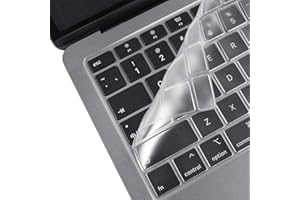 AFCJLTO Ultra-dünne Tastaturabdeckung für MacBook Air 13 M1 2020 A2337 A2179, EU-Layout, wasserdicht & staubdicht, waschbar & wiederverwendbar aus hochtransparentem TPU-Material - 1 Stück