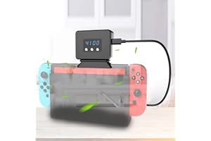 EEEKit Lüfter für Nintendo Switch Dock Set, Temperaturanzeige Kühler Lüfter für NS-Original-Dockingstation, USB-Betrieb