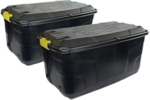 Charles Bentley Baúl de Servicio Pesado con Ruedas Strata 2 x 145L - Negro