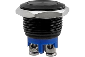 Bestgle momentan druckschalter 16mm tastschalter schraubklemmen wasserdicht metall-kreis-rast momentary push button horn-schalter auto schalter ein/aus taste schalter schwarz