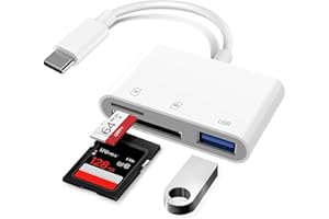 LOYDIA USB C SD Kartenleser, SD Kartenleser USB C SD Card Reader mit Dual Slot für SD/TF, Plug and Play, SD-Kartenleser Adapter, SD Kartenleser Fotografie Speicherkartenadapter für SDXC, SDHC, SD, Micro SDXC