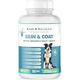 Kahu Naturals Skin&amp;Coat, Deri ve T&uuml;y Sağlığı Takviye, Bira Mayası, Sarımsak, MOS, Spirulina, 60 Tablet