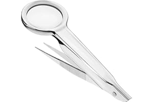 First Aid Only Pince à épiler avec loupe, grossissement x 4,5 max., P-10011