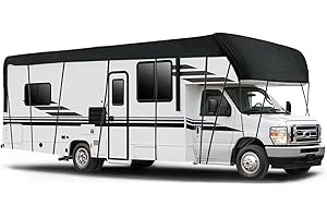 NEWFUN Bache De Protection Camping Car, Bache Caravane, en Tissu Oxford 210D, Housses pour Camping-Car Et Caravane, Imperméable à l'eau, à La Poussière Et Au Soleil (8.5 x 3 m)