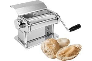 Máquina de Pasta Marcato Atlas 180 Slide, Máquina de Pasta Fresca, Acero Cromado, Compatible con 11 Tamaños Extra.