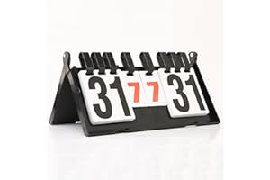 CRSUSUKJ Tableau de Bord, Sportif Tableau de Score 4 Chiffres, Flip Portable Tableau de Bord, Tableau De Bord Sportif Portable,Numérique Tableaux D'affichage,Tableau de Bord de Jeu,Tennis de Table Tableau Bord