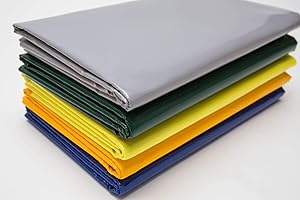 AN-KO TRADING (3,2m breit) LKW Plane/PVC-Plane 600g/m² - Meterware ohne Ösen, Gewebeplane Abdeckplane Schutzplane Industrie (Gelb RAL1003)