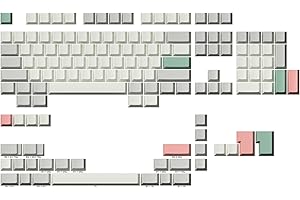 Ranked Teclas Premium en Blanco | PBT de 1,4 mm de Espesor | Perfil de Cherry para Teclado Mecánico (9009, 139 Teclas)