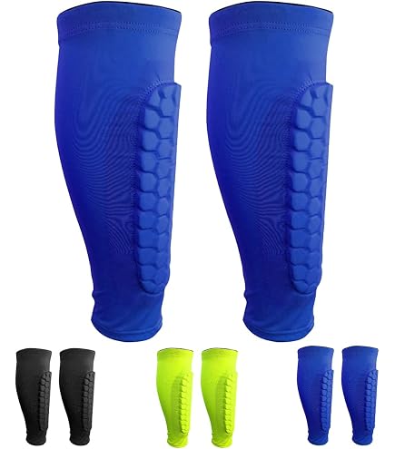 Shyllin 1 Paio Di Parastinchi Bambino Calcio, Traspiranti E Antishock Per Ragazzi E Ragazze, Ideali Per Calcio, Basket, Ciclismo, Escursionismo (nero, M - 11