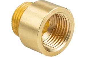 tecuro Hahnverlängerung 1 Zoll x 20 mm - Messing blank