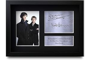 HWC Trading Sherlock A4 Gerahmte Signiert Gedruckt Autogramme Bild Druck-Fotoanzeige Geschenk Für Benedict Cumberbatch Martin Freeman Tv-Show-Fans
