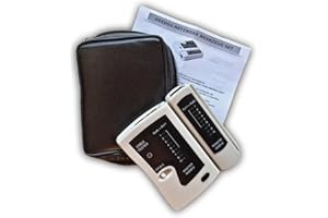 Comprobador de cables de Odedo® para RJ45 / RJ11 con unidad remota, comprobador de red y de corriente LAN, ISDN, DSL, Cat 5 / 6 / 7, para cables de remiendo, red o de ethernet