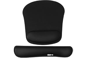 GIM Podkładka pod mysz żelową z resztą dłoni, ergonomiczna podkładka pod mysz, keyboard, resztę żelu, podkładka pod mysz do komputera i laptopa (ciemna)