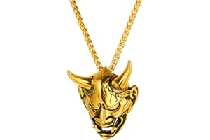 U7 Herren Dämonenschädel Punk Schädel Anhänger Totenkopf Skull Halskette Edelstahl/925 Silber Gothic Halloween Schmuck Hip Hop Rock Kette Cool Modeschmuck für Männer