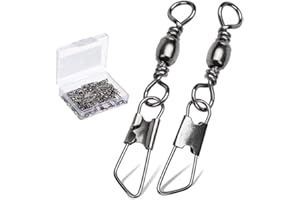 9Tong Cambio Rápido Emerillones de Pesca Snap Salada Emerillones de Pesca Imperdibles de Pesca Giratorio Conector Barril Giratorios