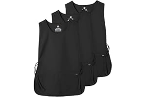 ADAR UNIFORMS Adar Universal Tablier de Travail Unisexe - Lot de 3 Tabliers d'Esthéticienne