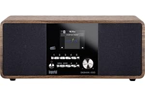 Imperial DABMAN i200 DAB-radio, internetradio WLAN, DAB Plus-radio, DAB Bluetooth, köksradio, WLAN-radio (stereoljud, internetradio/DAB/UKW, LAN, Aux-In, Line-Out, Spotify) träoptik