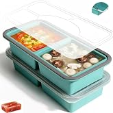 Chesomn 2 Pieces Portion Freezer Mold, 250 ml/500 ml Souper Cubes | Extra Large Soup Freezer Molds with BPA Free Lids for Bro