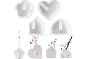 Formversity - 4 stampi in silicone, per candele, in silicone, per versare, per candele, tealight, composizione floreale