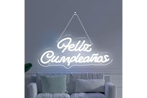 KAEGORT Feliz Cumpleaños Neon, Neon Pared Letrero Neon con Suministro de Energía USB para Decoración de Fiesta de Cumpleaños Neon LED Luces para Bar Dormitorio Regalos para Niños