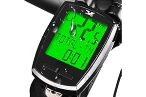 KASTEWILL Compteur de Vélo sans Fil, étanche Ordinateur de Vélo avec Français Rétroéclairage LCD HD D'affichage de L'écran Compteur Kilométrique de Vitesse et Odomètre de Route Chronomètre de Vélo