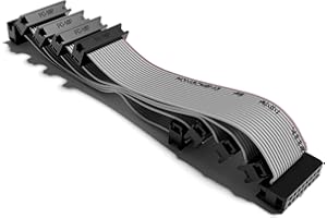 ExcelValley - 5-Pack - Cables Cinta Plana de Alimentación Eurorack Modular Synth Sintetizador [16 a 16 Pins | 25 cm - 9,84"]