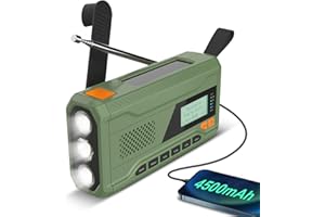 JOVELL DAB Wind Up Radio, Mini Bluetooth Crank Radio DAB+/DAB/FM, 4500 mAh Solar Powered Emergency Radio with LED Flashlight, USB Charging, Solar Hand Crank Portable Radio with SOS Alarm, Headphone Jack