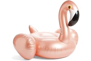 Rancross Giant Inflatable Flamingo Pool Float,Rose Gold Swim Ring Flamingo Float Water Toy For Fun