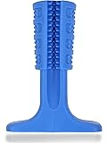 Dogz & Dudez DENTA Toy - Oral Care Toy for Dogs | Silicone Toothbrush Stick | Effective Doggy Teeth Cleaning chew Toy (M, Blue)